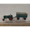 DEUTZ-SCHLEPPER TRACTOR +  REMOLQUE AGRICOLA 1:87 H0 WIKING NO BOX