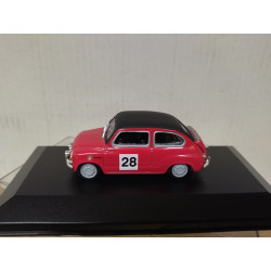 SEAT 600 1965 CONTI n28 RED/BLACK 1:43 SALVAT SOLIDO HARD BOX