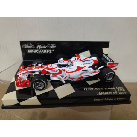 SUPER AGURI HONDA SA06 2006 SATO GP JAPAN FORMULA F1 1:43 MINICHAMPS