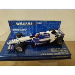 WILLIAMS FW23 BMW 2001 WIN GP MONZA MONTOYA FORMULA F1 1:43 MINICHAMPS