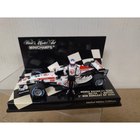 HONDA RA106 2006 WIN GP HUNGARY BUTTON FORMULA F1 1:43 MINICHAMPS