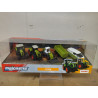 CLAAS FARM 5-CAR SET ARION/XERION/TERION/TRAILER/ID.BUZZ 1:64 MAJORETTE