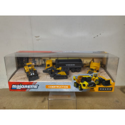 VOLVO 4-CAR SET L350H/A60H/EC950E/FMX TIPPER 1:64 MAJORETTE