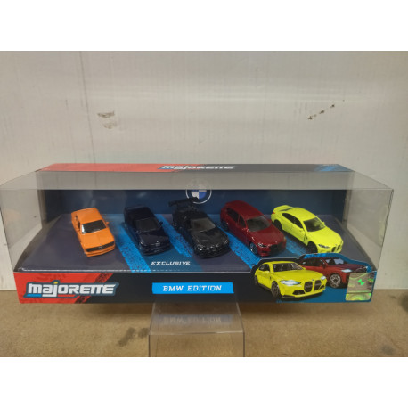 BMW EDITION 5-CAR SET 2002/M3/M3/M4/X5M 1:64 MAJORETTE