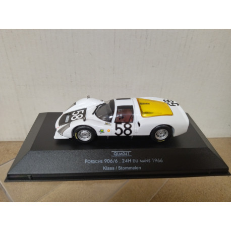 PORSCHE 906/6 1966 24 H LE MANS KLASS-STOMMELEN 1:43 QUARTZO QLM041