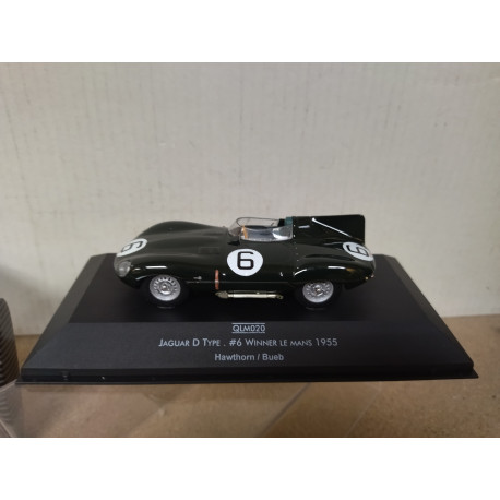 JAGUAR D-TYPE 1955 24 H LE MANS HAWTHORN-BUEB 1:43 QUARTZO QLM020