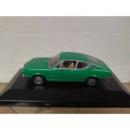 AUDI 100 COUPE S 1969 GREEN 1:43 MINICHAMPS BOX NO ORIGINAL/DEFECT NO ANTENA