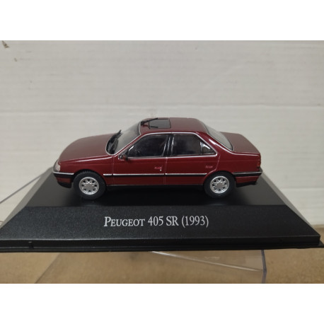 PEUGEOT 405 SR 1993 DARK RED ARGENTINA 1:43 SALVAT IXO HARD BOX