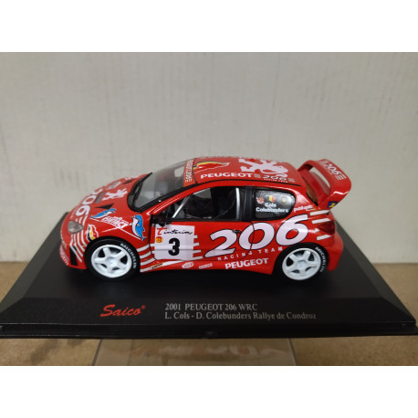 PEUGEOT 206 WRC 2001 RALLY CONDROZ COLS-COLEBUNDERS 1:32 SAICO URNA ROTA