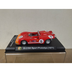 ALFA ROMEO 33.3 LITRI 1971 SPORT PROTOTIPO TARGA FLORIO 1:43 HACHETTE HARD BOX