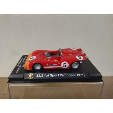 ALFA ROMEO 33.3 LITRI 1971 SPORT PROTOTIPO TARGA FLORIO 1:43 HACHETTE HARD BOX