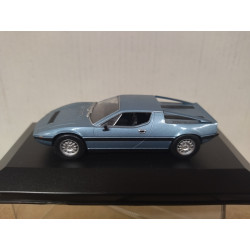 MASERATI MERAK 2000 GT BLUE 1:43 HACHETTE LEO BOX NO ORIGINAL