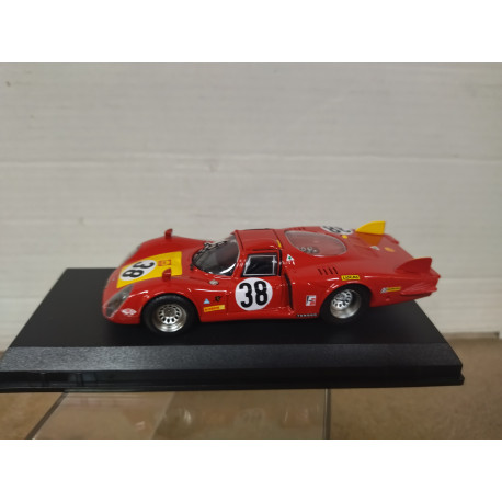 ALFA ROMEO 33.2 LUNGA 1968 24 H LE MANS FACETTI-DINI 1:43 MODEL BEST
