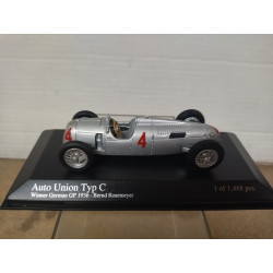 AUTO UNION TYP C 1936 WIN FORMULA F1 GP GERMANY ROSEMEYER 1:43 MINICHAPS