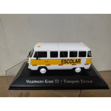 VOLKSWAGEN T2 KOMBI BUS ESCOLAR SERVICIOS BRASIL 1:43 DeAGOSTINI IXO