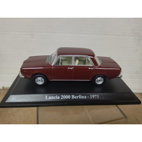 LANCIA 2000 1971 BERLINA DARK RED 1:43 NOREV HACHETTE HARD BOX