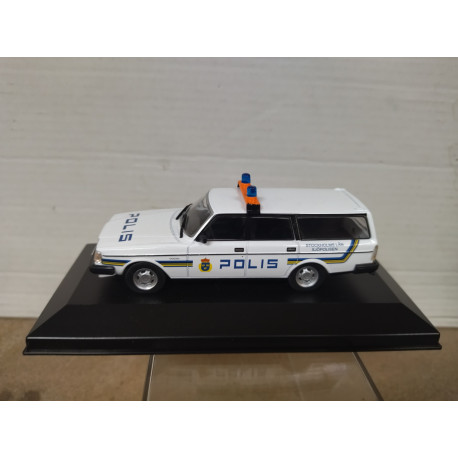 VOLVO 240 BREAK 1988 POLIS SWEDEN 1:43 DeAGOSTINI IXO BOX NO ORIGINAL
