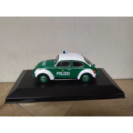 VOLKSWAGEN 1200 BEETLE 1977 POLIZEI 1:43 ATLAS IXO BOX NO ORIGINAL