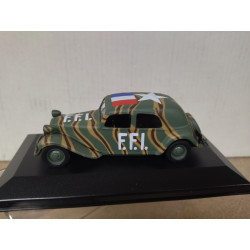 CITROEN TRACTION AVANT 11 BL 1944 FRANCE FFI WW 2 1:43 ALTAYA IXO BOX NO ORIGINAL