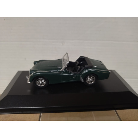 TRIUMPH TR3 ROADSTER 1955 GREEN 1:43 DelPrado BOX NO ORIGINAL