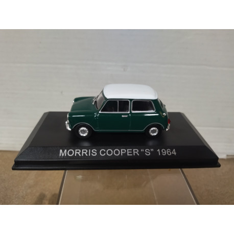 MORRIS MINI COOPER S 1964 GREEN/WHITE 1:43 DeAGOSTINI IXO