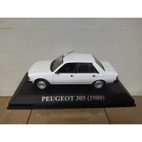PEUGEOT 305 1980 BLANC PLAQUE FR 1:43 ALTAYA IXO