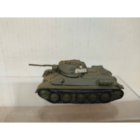T-34/76 TANK RUSSIA WW 2 1:87 H0 METAL DIECAST NO BOX/DESGUACE