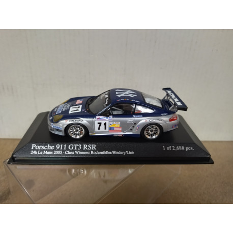 PORSCHE 911 GT3 RSR 2005 24 H LE MANS ROCKENFELLER-HINDERY-LIEB 1:43 MINICHAMPS