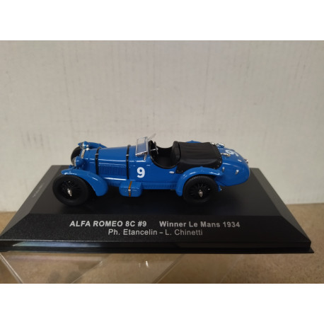 ALFA ROMEO 8C 1934 WIN 24 H LE MANS ETANCELIN-CHINETTI 1:43 IXO LM1934 URNA ROTA