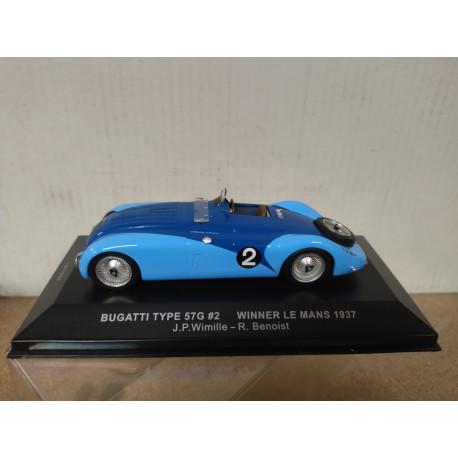 BUGATTI 57 G 1937 WIN 24 H LE MANS WIMILLE-BENOIST 1:43 IXO LM1937