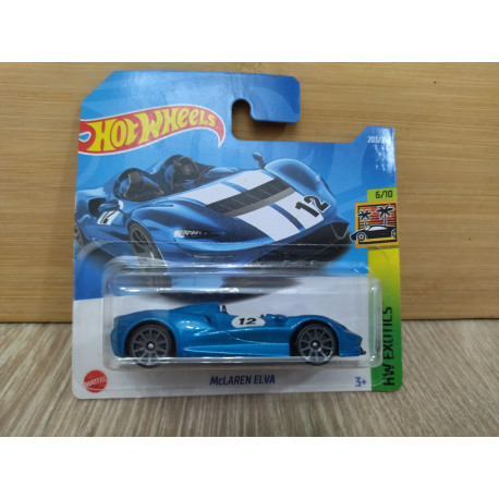 MCLAREN ELVA BLUE 6/10 EXOTICS 1:64 HOT WHEELS