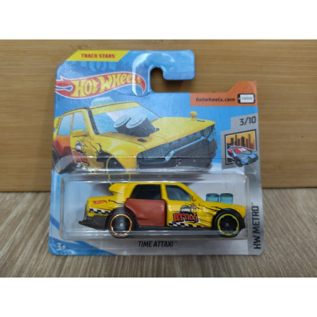 TIME ATTAXI YELLOW 3/10 METRO 1:64 HOT WHEELS