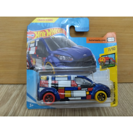 FORD TRANSIT CONNECT BLUE 7/10 ART CARS 1: 64 HOT WHEELS