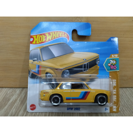 BMW 2002 YELLOW 5/10 70´S VS 90´S 1:64 HOT WHEELS 1:64 HOT WHEELS