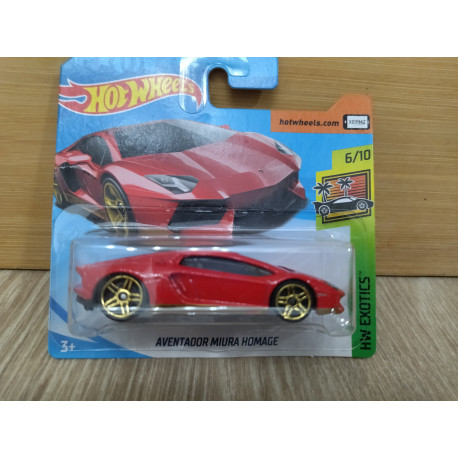 LAMBORGHINI AVENTADOR MIURA HOMAGE 6/10 EXOTICS 1:64 HOT WHEELS