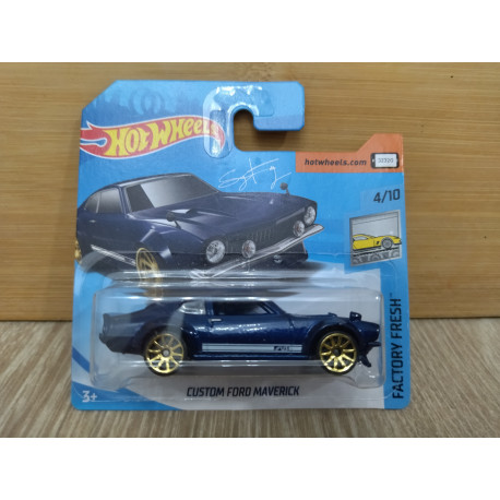 FORD MAVERICK CUSTOM BLUE 4/10 FACTORY FRESH 1:64 HOT WHEELS
