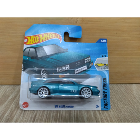 AUDI QUATTRO 1987 GREEN 2/5 FACTORY FRESH 1:64 HOT WHEELS