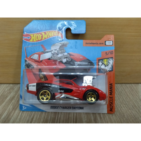 DODGE CHARGER DAYTONA RED 5/10 MUSCLE MANIA 1:64 HOT WHEELS