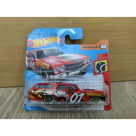 CHEVROLET CHEVELLE 1970 SS WAGON RED 1/5 DAREDEVILS 1:64 HOT WHEELS