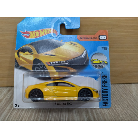 ACURA NSX 2017 YELLOW 7/10 FACTORY FRESH 1:64 HOT WHEELS