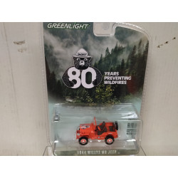 JEEP WILLYS MB 1944 80 YEARS WILDFIRE 1:64 GREENLIGHT