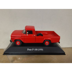 FORD F-100 1959 PICKUP RED ARGENTINA 1:43 SALVAT IXO HARD BOX