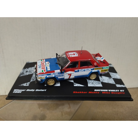 DATSUN VIOLET GT 1981 WIN 1981 RALLY SAFARI S.MEHTA 1:43 ALTAYA IXO NO FOTO