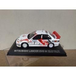 MITSUBISHI LANCER 1996 EVO III RALLY 1000 LAKES MAKINEN 1:43 ALTAYA IXO