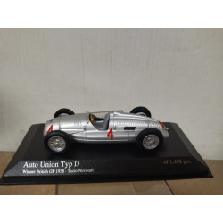 AUTO UNION TYP D 1938 WIN GP BRITISH NUVOLARI 1:43 MINICHAMPS