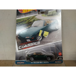 MAZDA MX-5 1991 MODERN CLASSICS 1:64 HOT WHEELS PREMIUM CARTON ROTO