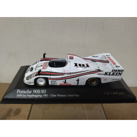 PORSCHE 908/80 1981 1000 KM NUERBURGRING JOEST-MASS 43 MINICHAMPS