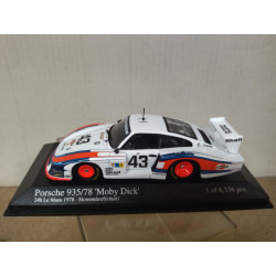 PORSCHE 935/78 MOBY DICK 1978 24 H LE MANS STOMMELEN-SCHURTI 1:43 MINICHAMPS