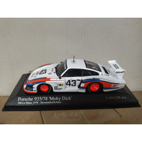 PORSCHE 935/78 MOBY DICK 1978 24 H LE MANS STOMMELEN-SCHURTI 1:43 MINICHAMPS