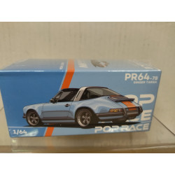 PORSCHE 911 SINGER TARGA GULF BLUE 1:64 POP RACE